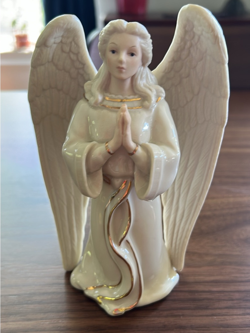 Lenox White and Gold Praying Angel Figurine